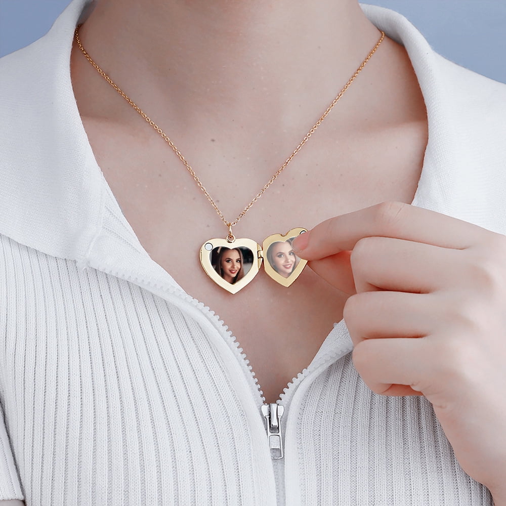 Personalized Picture Necklace Projection Necklace with Photo Inside P√ |  eBay